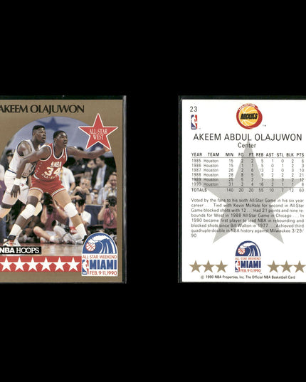 Hakeem Olajuwon Houston Rockets Basketball 6-Card Lot NBA Hoops EX