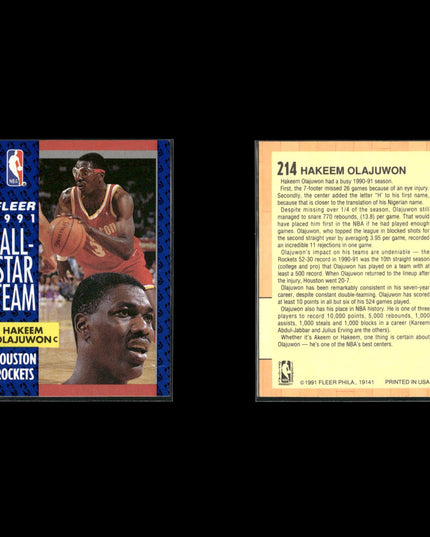 Hakeem Olajuwon Houston Rockets Basketball 24-Card Lot NBA Hoops EX