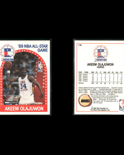 Hakeem Olajuwon Houston Rockets Basketball 24-Card Lot NBA Hoops EX