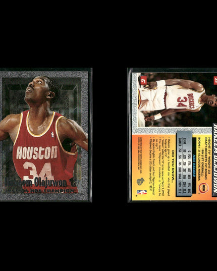 Hakeem Olajuwon Houston Rockets Basketball 24-Card Lot NBA Hoops EX