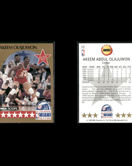 Hakeem Olajuwon Houston Rockets Basketball 24-Card Lot NBA Hoops EX