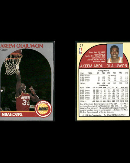 Hakeem Olajuwon Houston Rockets Basketball 24-Card Lot NBA Hoops EX