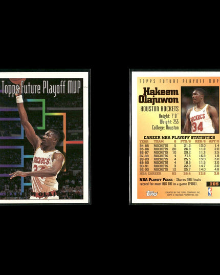 Hakeem Olajuwon Houston Rockets Basketball 24-Card Lot NBA Hoops EX