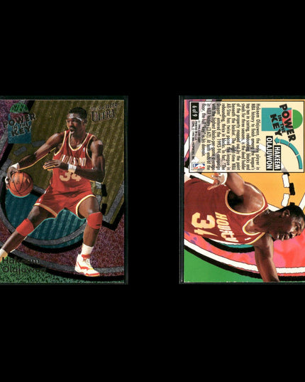 Hakeem Olajuwon Houston Rockets Basketball 24-Card Lot NBA Hoops EX