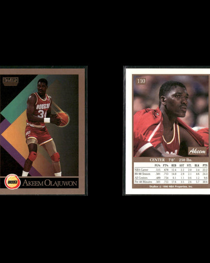 Hakeem Olajuwon Houston Rockets Basketball 24-Card Lot NBA Hoops EX