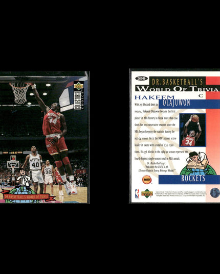 Hakeem Olajuwon Houston Rockets Basketball 24-Card Lot NBA Hoops EX