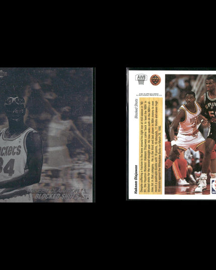 Hakeem Olajuwon Houston Rockets Basketball 24-Card Lot NBA Hoops EX