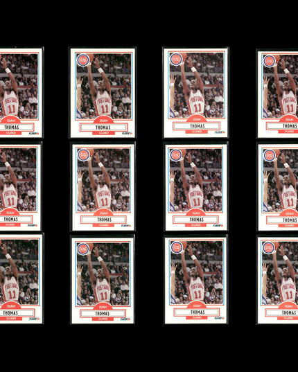 Isiah Thomas Detroit Pistons Basketball 12-Card Lot NBA Hoops EX