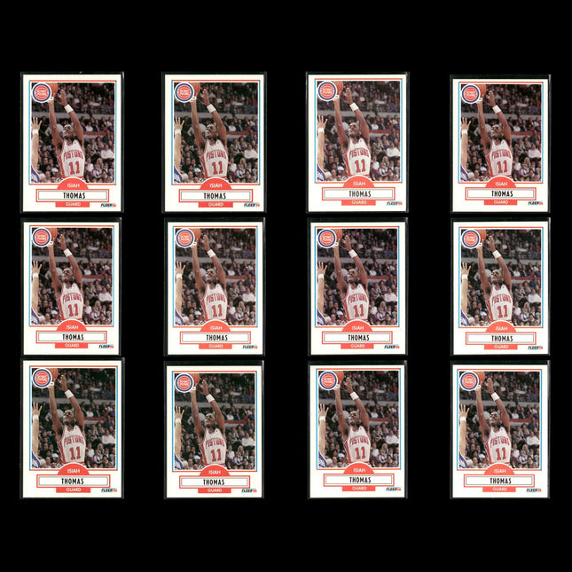 Isiah Thomas Detroit Pistons Basketball 12-Card Lot NBA Hoops EX