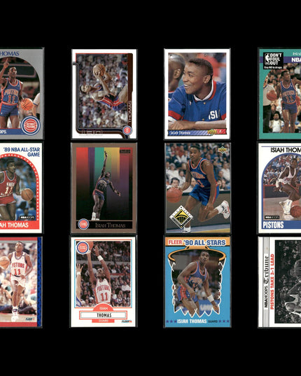 Isiah Thomas Detroit Pistons Basketball 12-Card Lot NBA Hoops EX