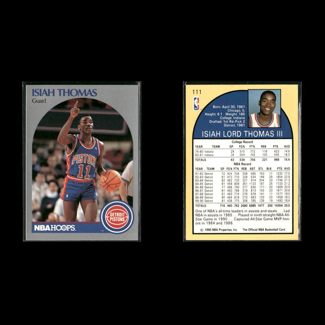 Isiah Thomas Detroit Pistons Basketball 12-Card Lot NBA Hoops EX