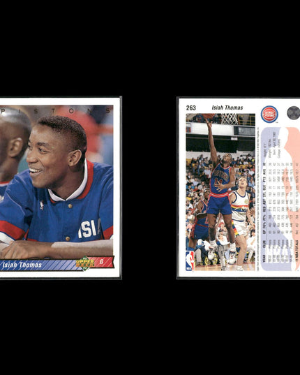Isiah Thomas Detroit Pistons Basketball 12-Card Lot NBA Hoops EX