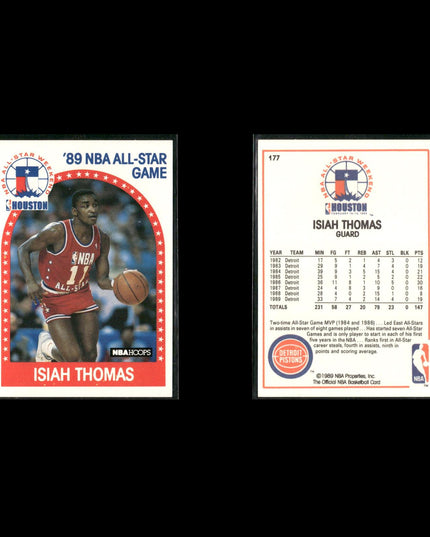 Isiah Thomas Detroit Pistons Basketball 12-Card Lot NBA Hoops EX