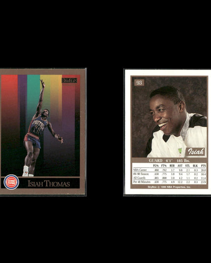 Isiah Thomas Detroit Pistons Basketball 12-Card Lot NBA Hoops EX