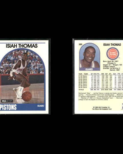 Isiah Thomas Detroit Pistons Basketball 12-Card Lot NBA Hoops EX