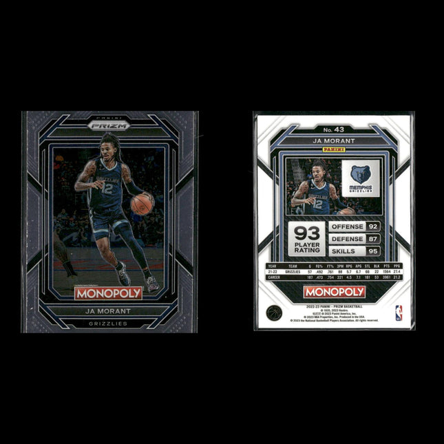 Ja Morant Memphis Grizzlies Basketball 8-Card Lot Panini EX