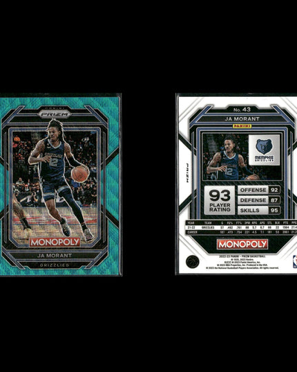 Ja Morant Memphis Grizzlies Basketball 8-Card Lot Panini EX