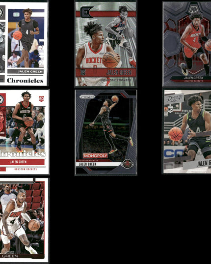 Jalen Green Houston Rockets Basketball 7-Card Lot Panini EX