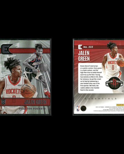 Jalen Green Houston Rockets Basketball 7-Card Lot Panini EX