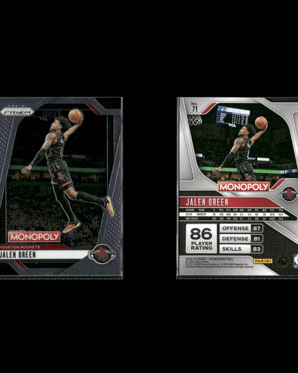 Jalen Green Houston Rockets Basketball 7-Card Lot Panini EX