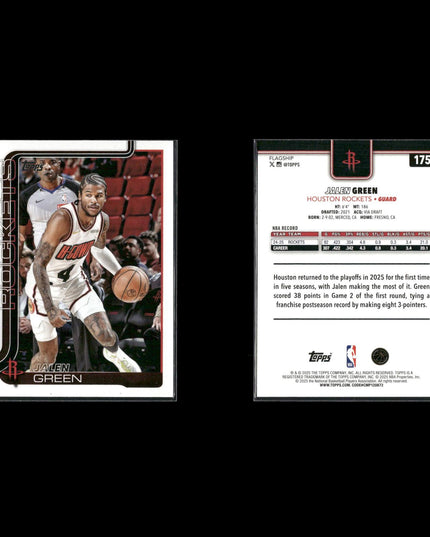 Jalen Green Houston Rockets Basketball 7-Card Lot Panini EX