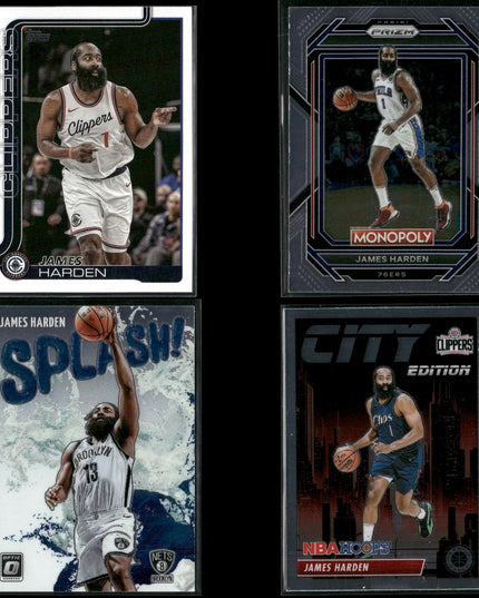 James Harden Houston Rockets Basketball 4-Card Lot Panini EX