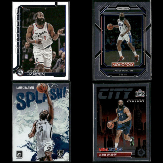 James Harden Houston Rockets Basketball 4-Card Lot Panini EX