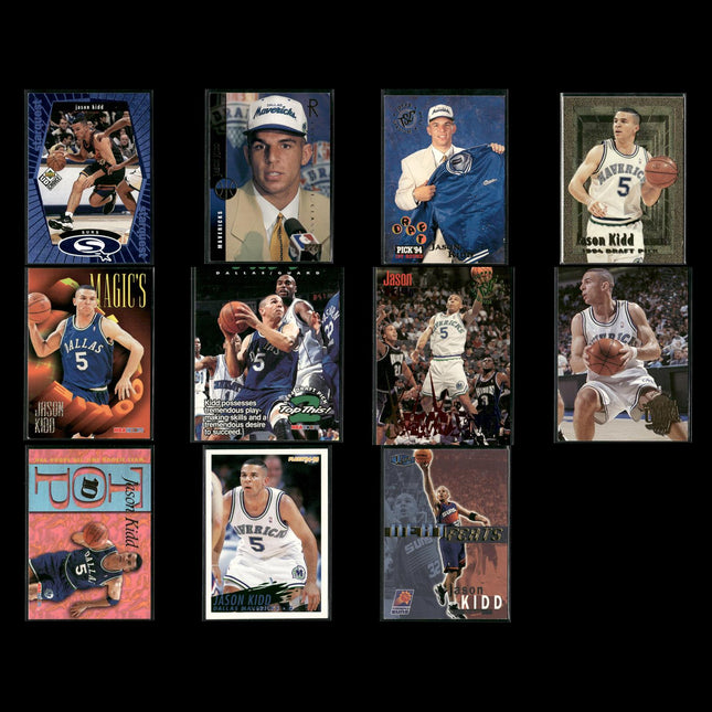 Jason Kidd New Jersey Nets Basketball 11-Card Lot Upper Deck EX