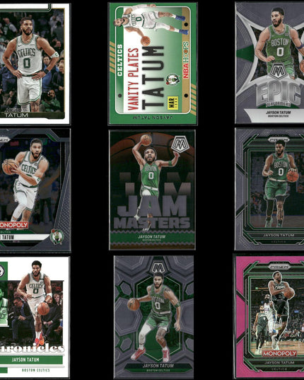 Jayson Tatum Boston Celtics Basketball 9-Card Lot Panini EX