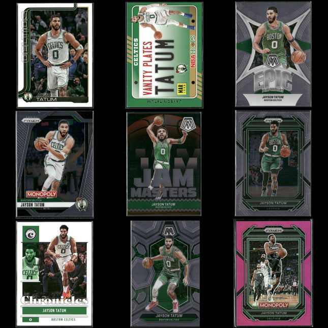 Jayson Tatum Boston Celtics Basketball 9-Card Lot Panini EX