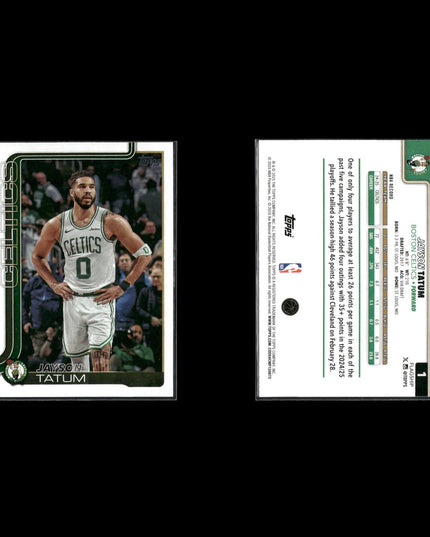 Jayson Tatum Boston Celtics Basketball 9-Card Lot Panini EX