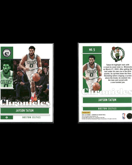 Jayson Tatum Boston Celtics Basketball 9-Card Lot Panini EX