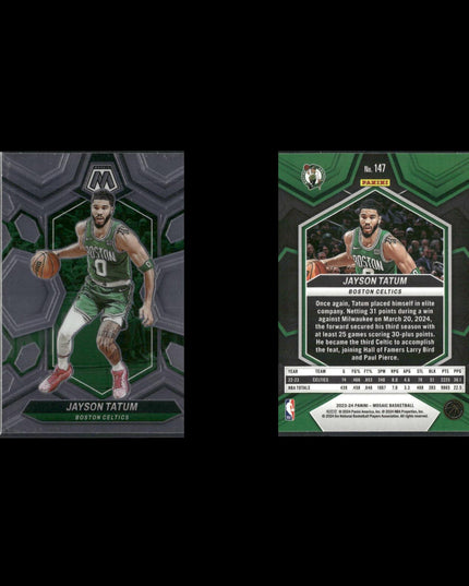 Jayson Tatum Boston Celtics Basketball 9-Card Lot Panini EX