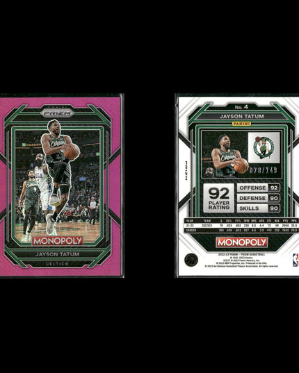 Jayson Tatum Boston Celtics Basketball 9-Card Lot Panini EX