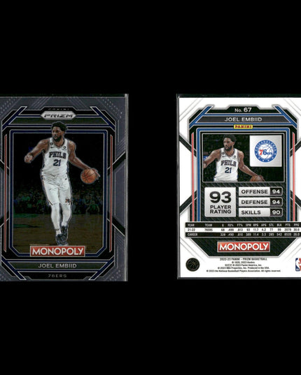 Joel Embiid Philadelphia 76ers Basketball 8-Card Lot Panini EX