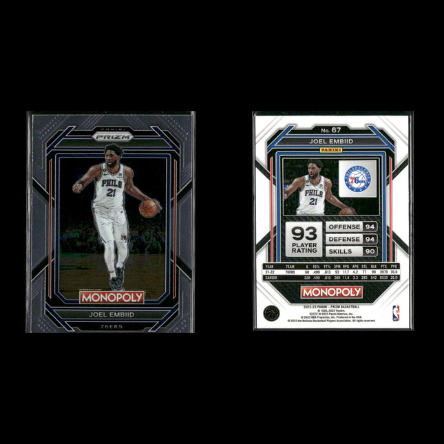Joel Embiid Philadelphia 76ers Basketball 8-Card Lot Panini EX
