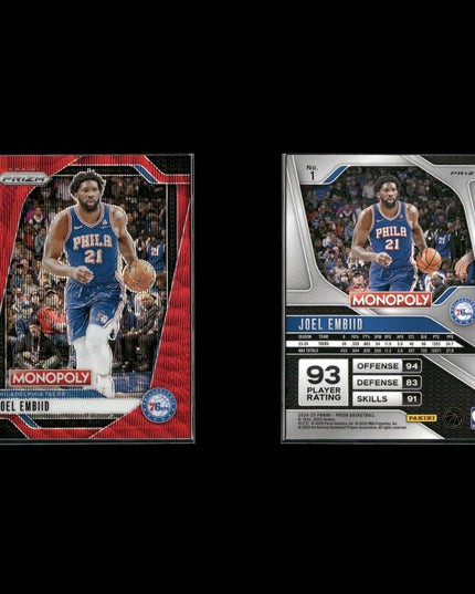 Joel Embiid Philadelphia 76ers Basketball 8-Card Lot Panini EX