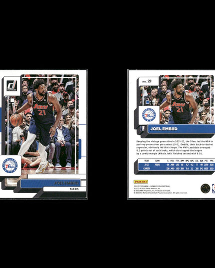 Joel Embiid Philadelphia 76ers Basketball 8-Card Lot Panini EX