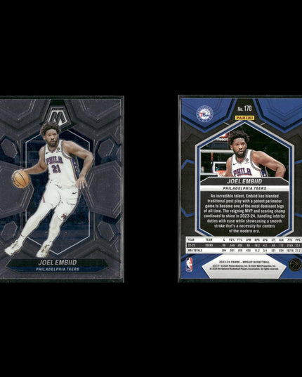 Joel Embiid Philadelphia 76ers Basketball 8-Card Lot Panini EX