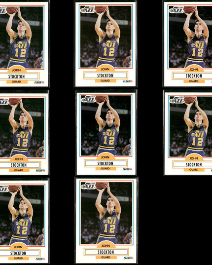 John Stockton Utah Jazz Basketball 8-Card Lot NBA Hoops EX