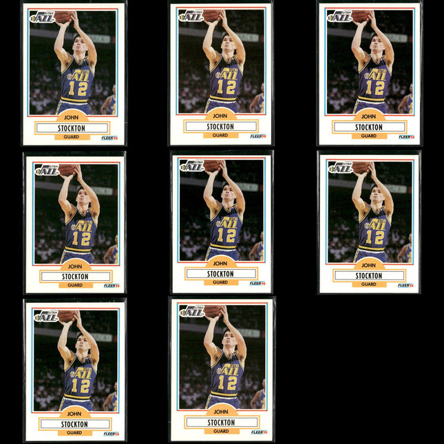 John Stockton Utah Jazz Basketball 8-Card Lot NBA Hoops EX