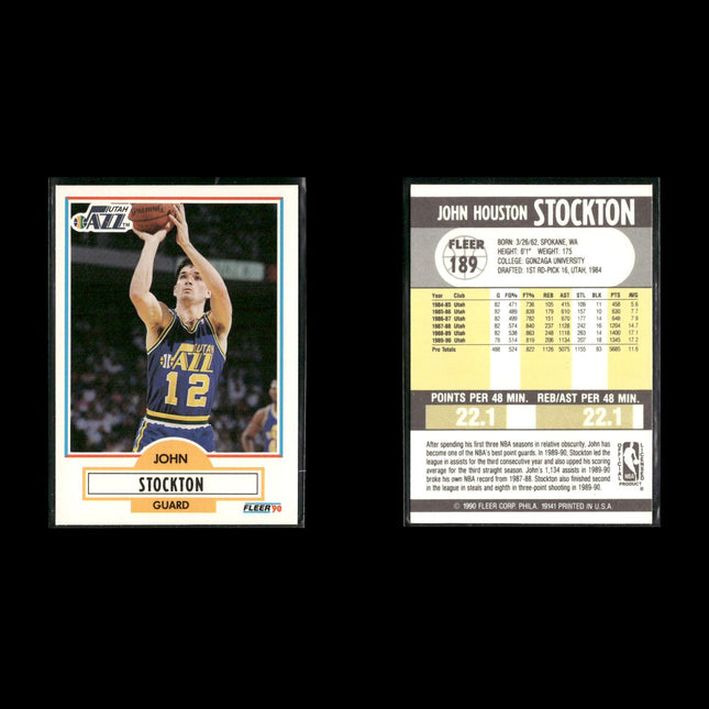 John Stockton Utah Jazz Basketball 8-Card Lot NBA Hoops EX