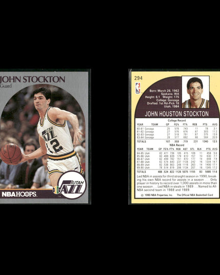 John Stockton Utah Jazz Basketball 6-Card Lot NBA Hoops EX