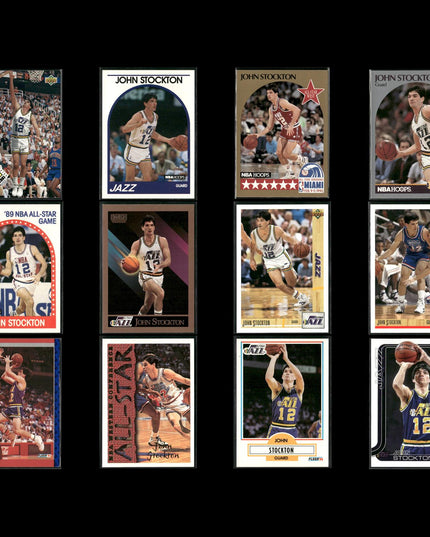 John Stockton Utah Jazz Basketball 12-Card Lot NBA Hoops EX