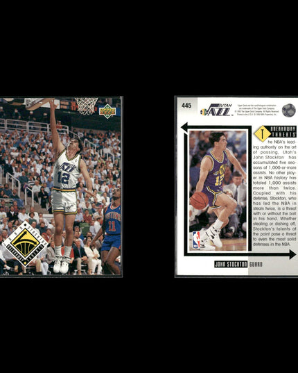 John Stockton Utah Jazz Basketball 12-Card Lot NBA Hoops EX