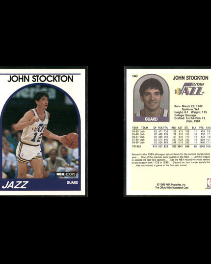 John Stockton Utah Jazz Basketball 12-Card Lot NBA Hoops EX