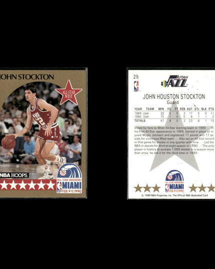 John Stockton Utah Jazz Basketball 12-Card Lot NBA Hoops EX