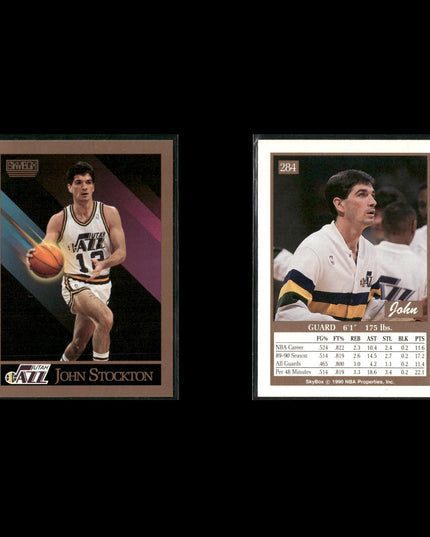 John Stockton Utah Jazz Basketball 12-Card Lot NBA Hoops EX