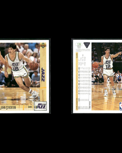 John Stockton Utah Jazz Basketball 12-Card Lot NBA Hoops EX