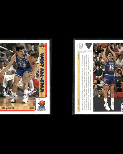 John Stockton Utah Jazz Basketball 12-Card Lot NBA Hoops EX
